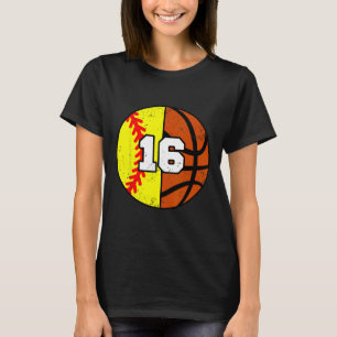 Softll Sketll Nummer 16 Jersey Grappige 16e Verjaa T-shirt