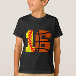 Softll Sketll Nummer 16 Jersey Grappige 16e Verjaa T-shirt
