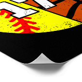 Softll Sketll Nummer 17 Jersey Grappige 17e Verjaa Poster (Hoek)