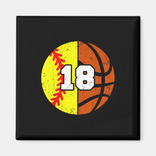 Softll Sketll Nummer 18 Jersey Grappige 18e Verjaa Magneet
