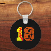 Softll Sketll Nummer 18 Jersey Grappige 18e Verjaa Sleutelhanger (Voorkant)