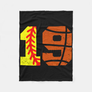 Softll Sketll Nummer 19 Jersey Grappige 19e Verjaa Fleece Deken