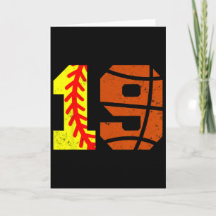 Softll Sketll Nummer 19 Jersey Grappige 19e Verjaa Kaart