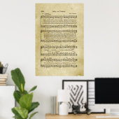 Softly and Tenderly Gospel Sheet Music Poster (Thuiskantoor)