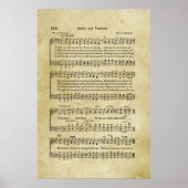 Softly and Tenderly Gospel Sheet Music Poster (Voorkant)