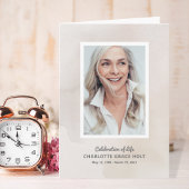 Softly Painted Photo Memorial Program Programma