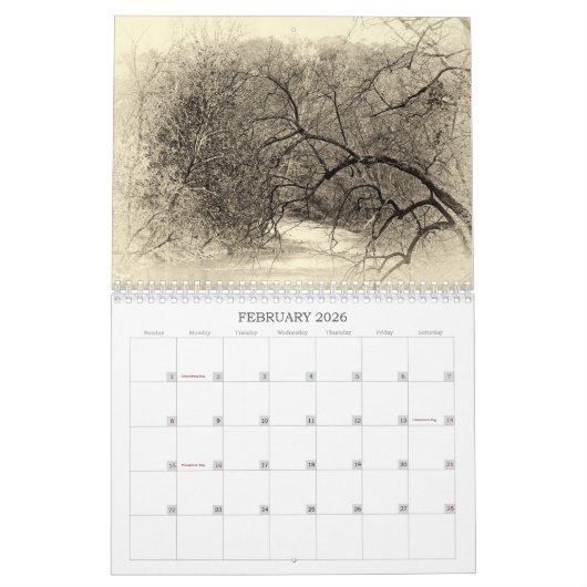 Softly Sepia Calendar Kalender (Feb 2026)