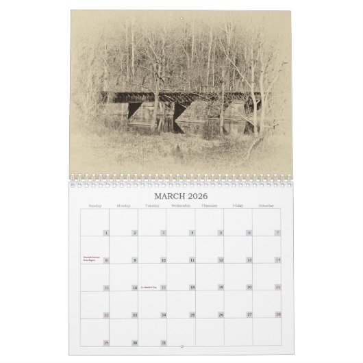 Softly Sepia Calendar Kalender (Mar 2026)