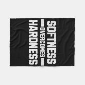 Softness Overcomes Hardness. Yielding To Strength Fleece Deken (Voorkant (Horizontaal))