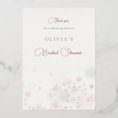 Softness Tea Rozen Vrijgezellenfeest Hartelijk dan Folie Uitnodiging (Voorkant)