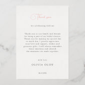 Softness Tea Rozen Vrijgezellenfeest Hartelijk dan Folie Uitnodiging (Achterkant)