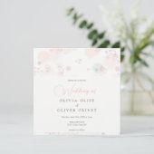 Softness Tea Rozen Wedding Kaart (Staand voorkant)