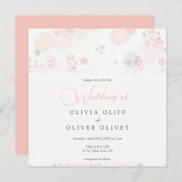 Softness Tea Rozen Wedding Kaart