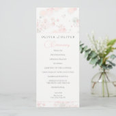 Softness Tea Rozen Wedding Programmakaart (Staand voorkant)