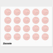 Softness Tea Rozen Wedding Ronde Sticker (Vel)