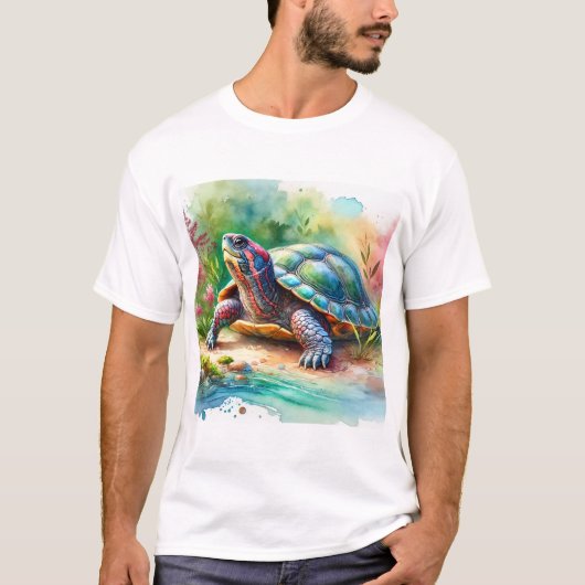 Softshell Turtle 221024AREF149 - Watercolor T-shirt (Voorkant)