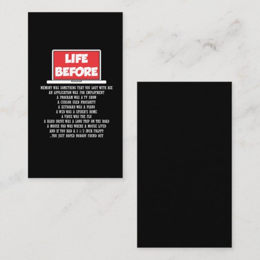 Software coder Computer Science Geek Programmer Visitekaartje (Voorkant / Achterkant)