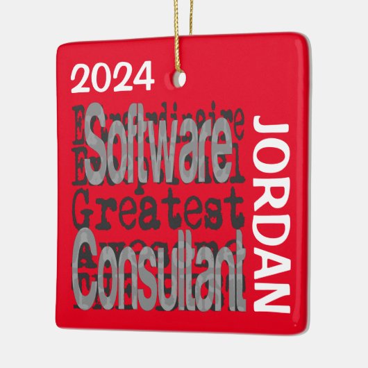 Software Consultant Extraordinaire CUSTOM Keramisch Ornament (Links)