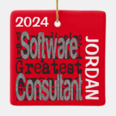 Software Consultant Extraordinaire CUSTOM Keramisch Ornament (Achterkant)