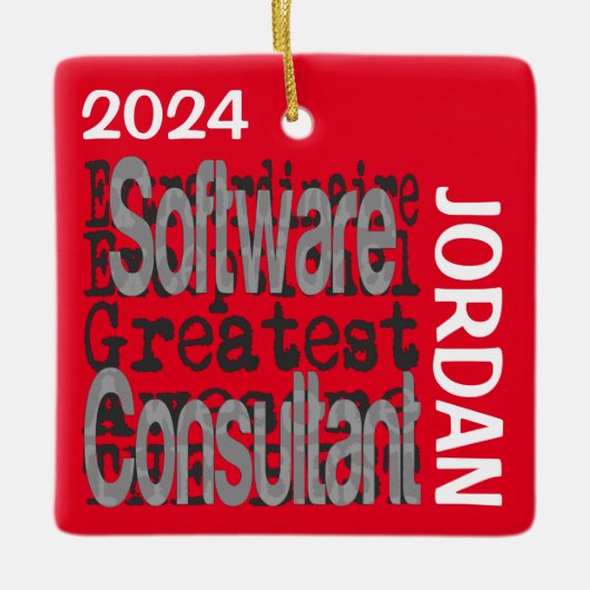 Software Consultant Extraordinaire CUSTOM Keramisch Ornament (Voorkant)
