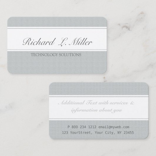 Software Consultant Tech Two Bands Unique Plain Visitekaartje (Voorkant / Achterkant)