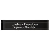 Software Developer Black Acrylic Naambordje (Voorkant)