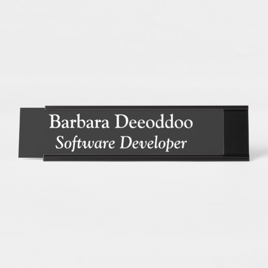 Software Developer Black Bureau Naambordje (Voorkant)