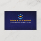 Software Developer Business | Moderne blauwe barco Visitekaartje (Achterkant)