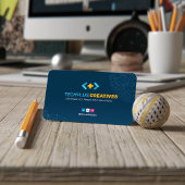 Software Developer Business | Moderne blauwe barco Visitekaartje