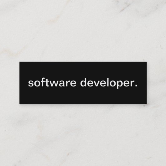 Software Developer Card Mini Visitekaartje (Voorkant)
