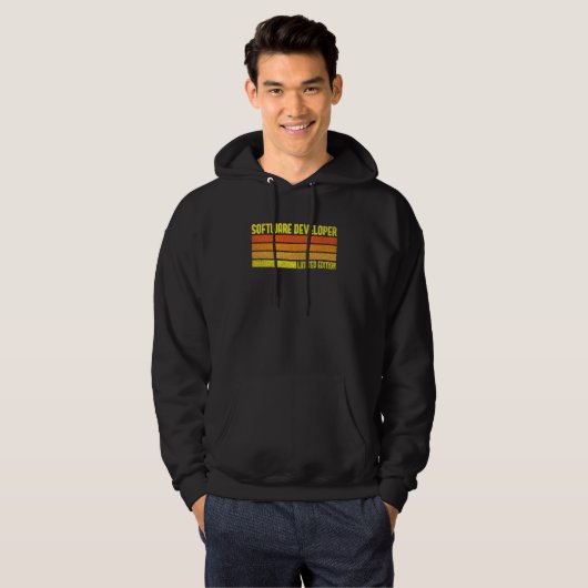 Software Developer Computer Engineer Nerd Job Titl Hoodie (Voorkant volledig)