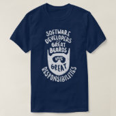 Software Developer Computer Scientist Beard Funny T-shirt (Design voorkant)