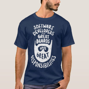 Software Developer Computer Scientist Beard Funny T-shirt