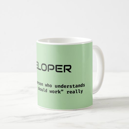Software Developer Definition Coffee-Mok Koffiemok (Voorkant rechts)