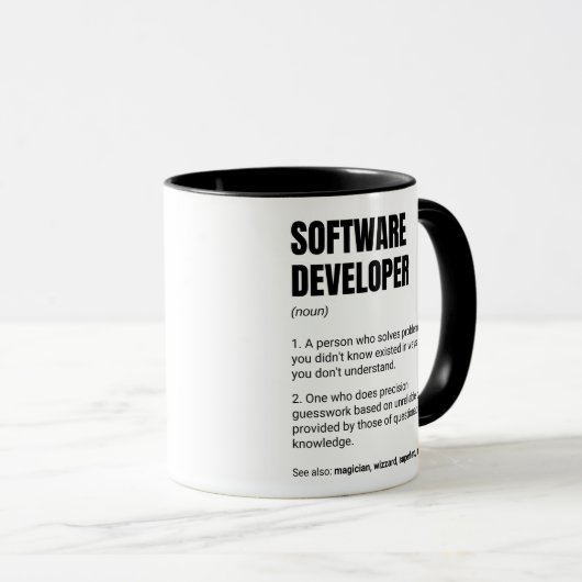 Software Developer Definition Funny Engineer Mok (Voorkant rechts)