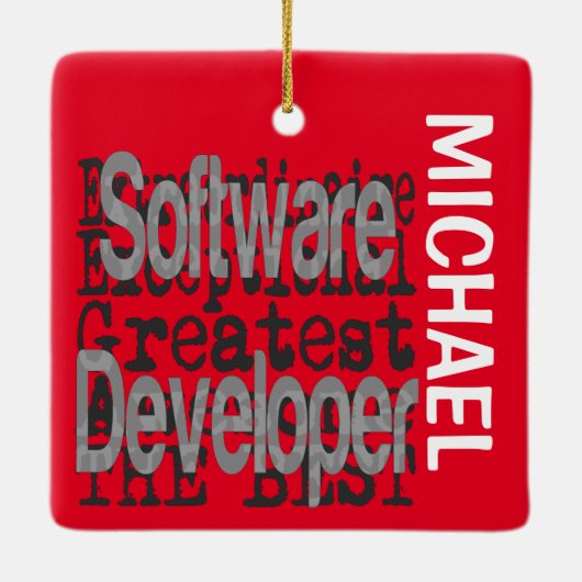Software Developer Extraordinaire CUSTOM Keramisch Ornament (Achterkant)