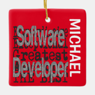 Software Developer Extraordinaire CUSTOM Keramisch Ornament