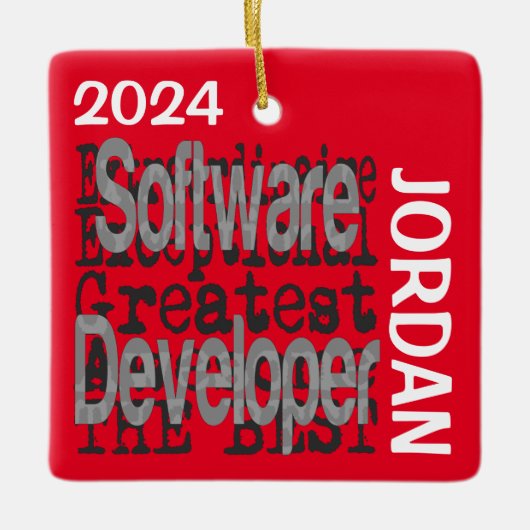 Software Developer Extraordinaire CUSTOM Keramisch Ornament (Voorkant)