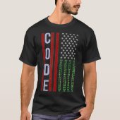 Software Developer for Coder and Hacker with USA F T-shirt (Voorkant)