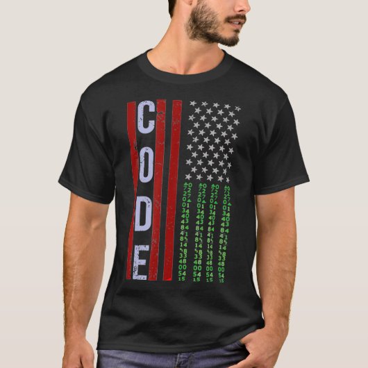 Software Developer for Coder and Hacker with USA F T-shirt (Voorkant)