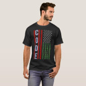 Software Developer for Coder and Hacker with USA F T-shirt (Voorkant volledig)