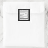 Software Developer Funny neutritunal Vierkante Sticker (Tas)