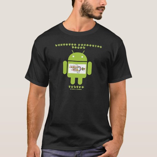 Software Developer Genes Inside (Bug Droid) T-shirt (Voorkant)