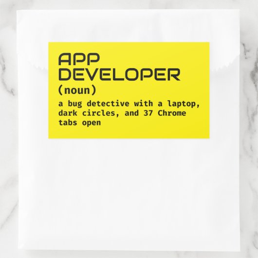 Software Developer Humor Sticker (Tas)