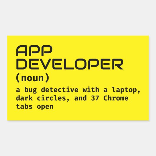 Software Developer Humor Sticker (Voorkant)