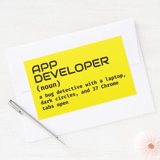 Software Developer Humor Sticker (Envelop)
