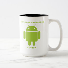 Software Developer Inside (bogen Droid Font Letter Tweekleurige Koffiemok