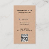 Software Developer Kraft Style Texture Visitekaartje (Voorkant)