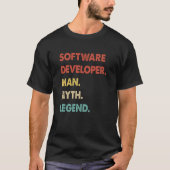 Software Developer Man Myth Legend 1 T-shirt (Voorkant)