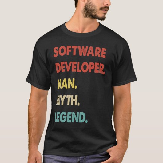 Software Developer Man Myth Legend 1 T-shirt (Voorkant)